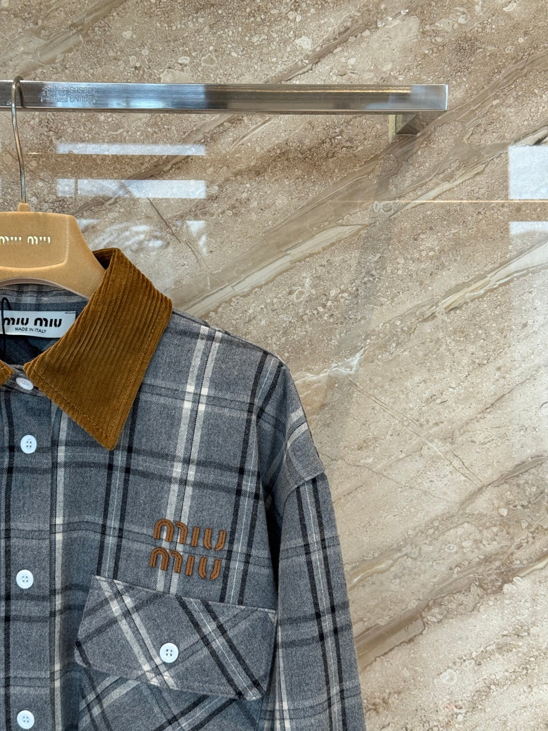 플란넬 체크 셔츠 투피스 (Flannel check shirt two-piece)