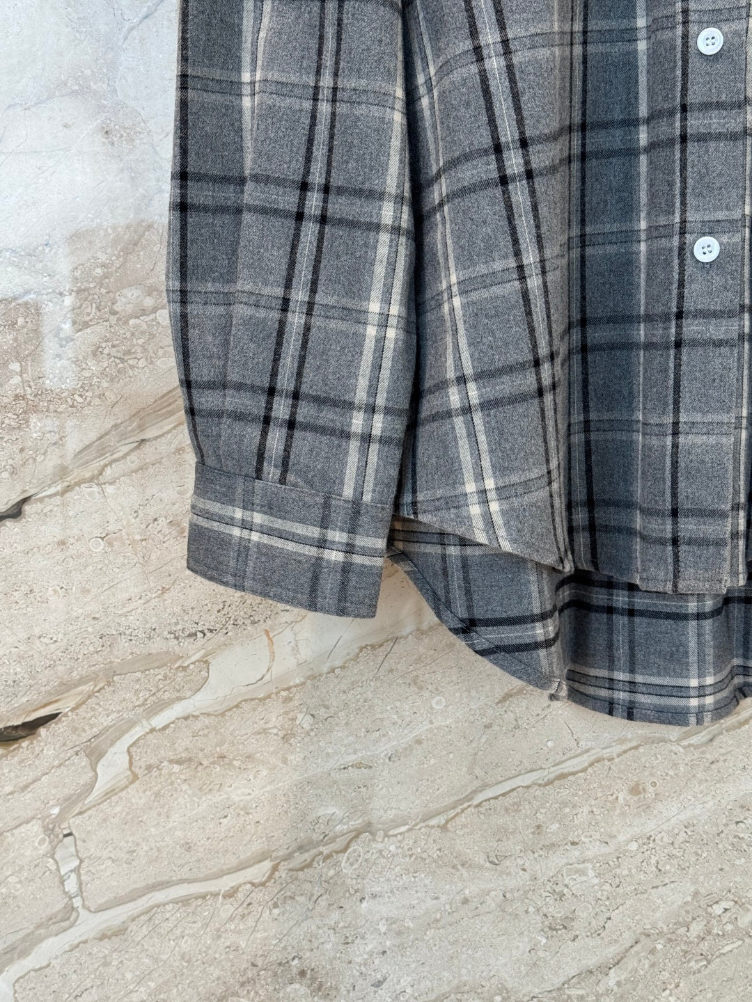 플란넬 체크 셔츠 투피스 (Flannel check shirt two-piece)