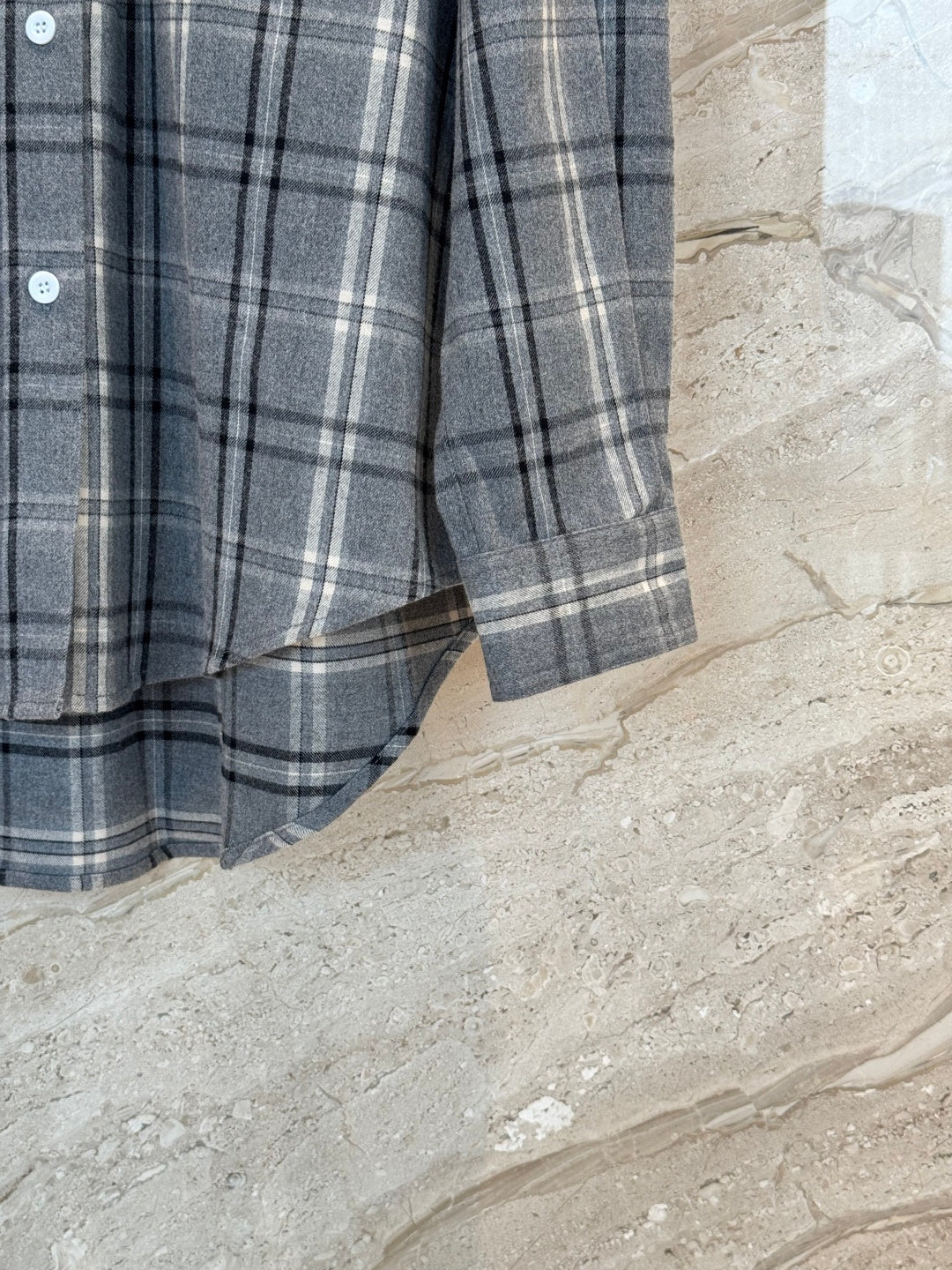 플란넬 체크 셔츠 투피스 (Flannel check shirt two-piece)