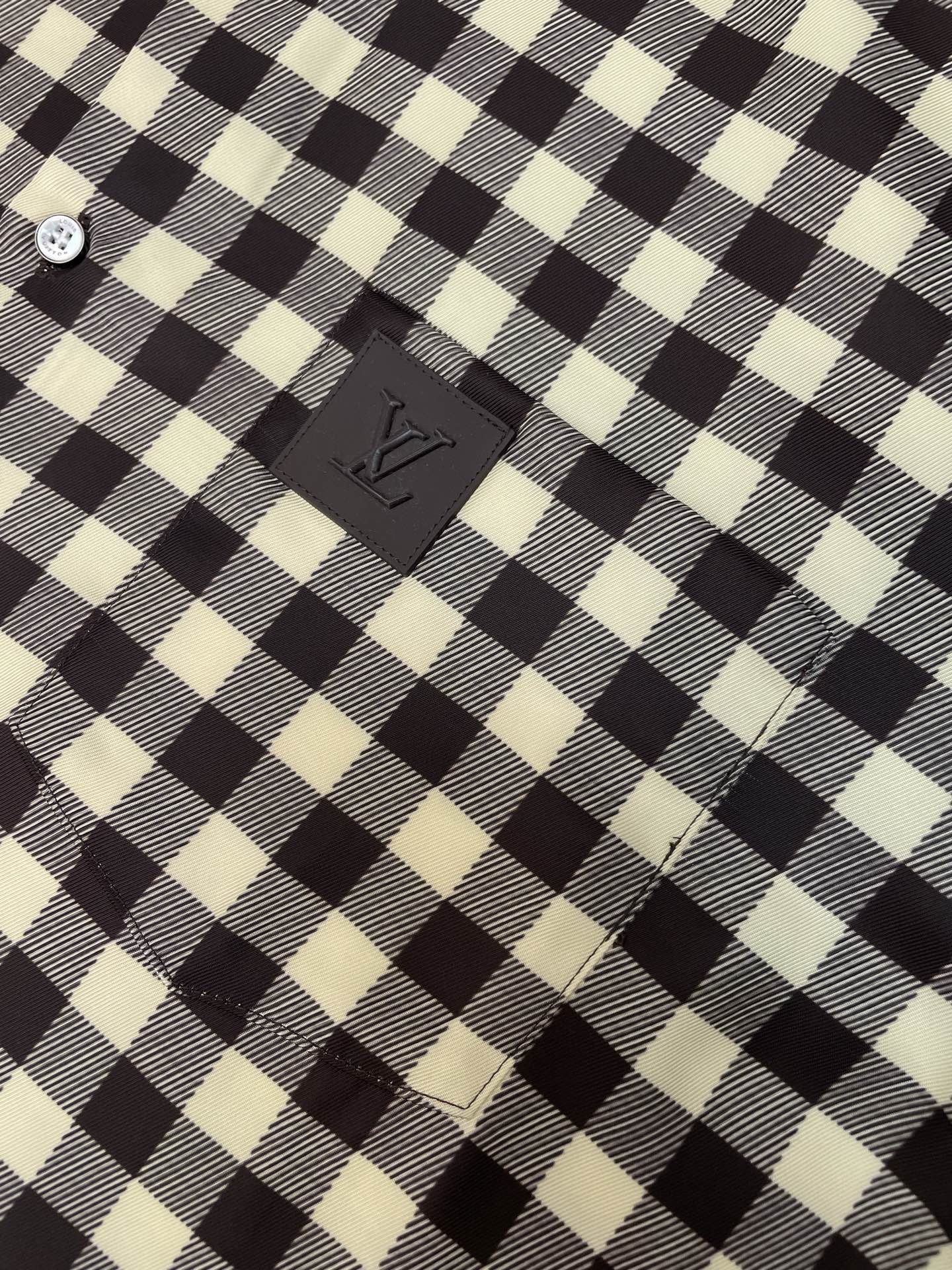 레더패치 체크 반팔셔츠 (Leather Patch Check Short Sleeve Shirt)
