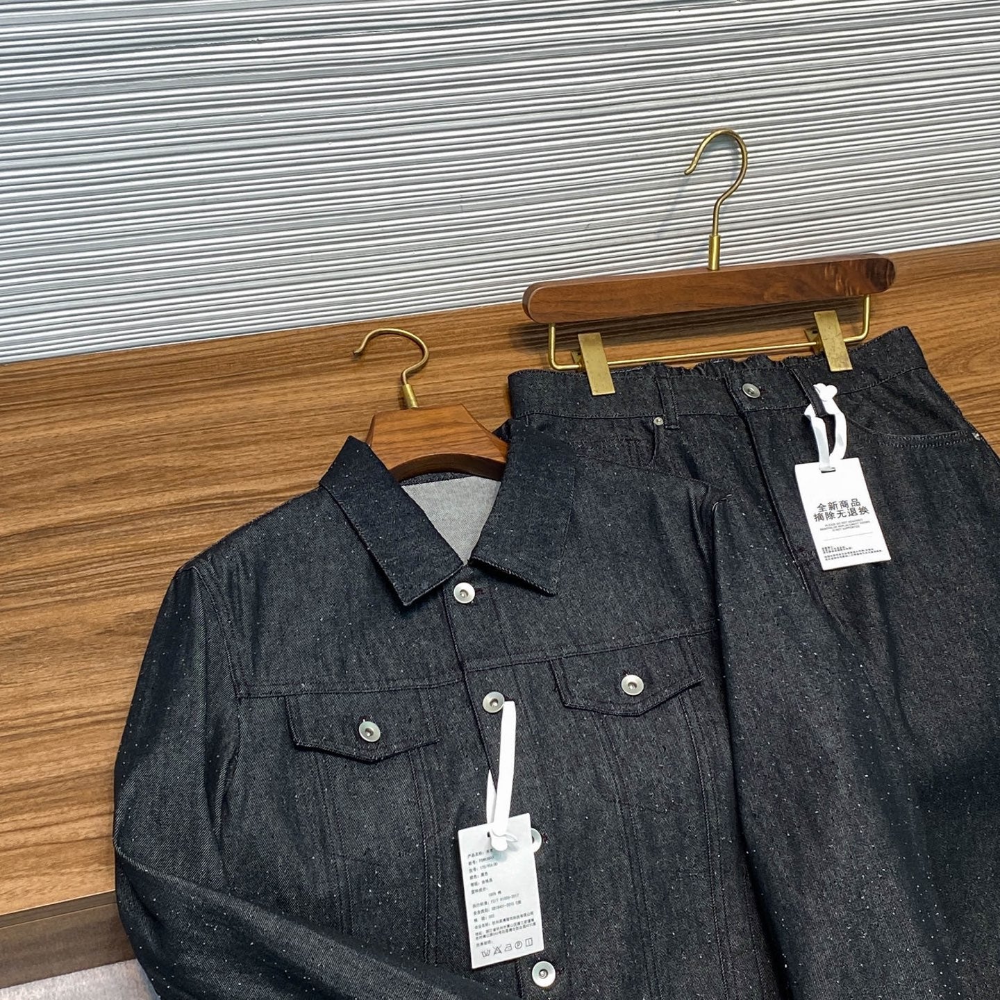 라펠 데님수트 (lapel denim suit)