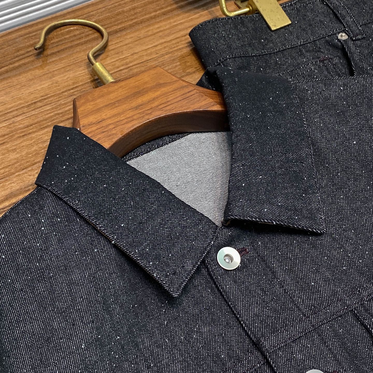 라펠 데님수트 (lapel denim suit)