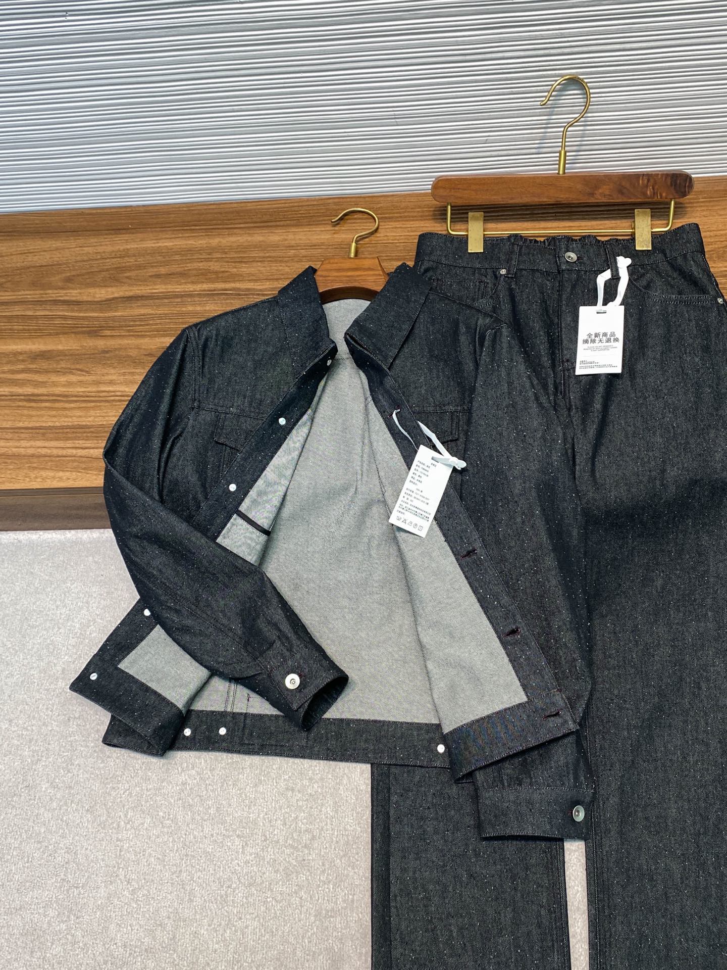 라펠 데님수트 (lapel denim suit)