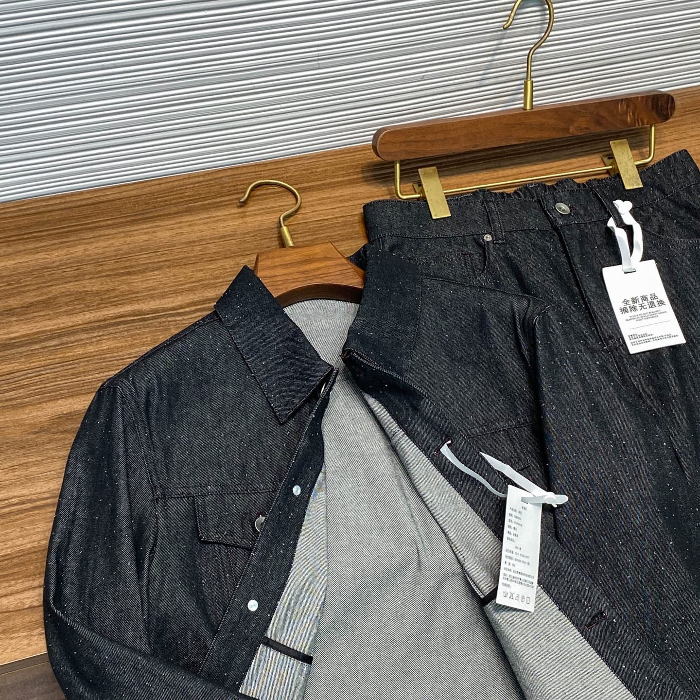 라펠 데님수트 (lapel denim suit)