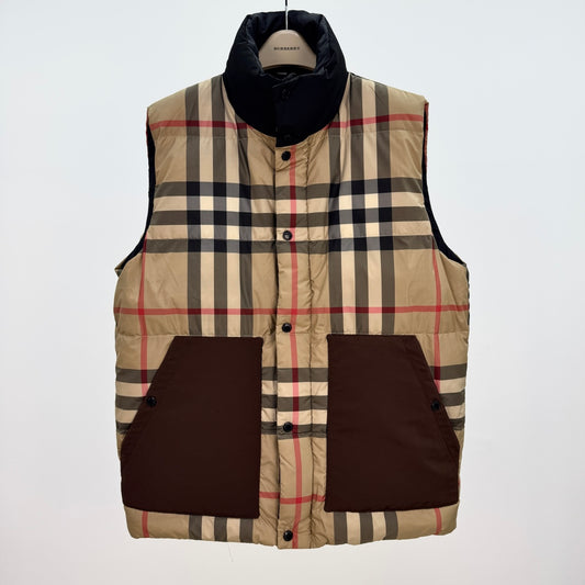 플레이드 다운베스트 (Plaid down vest)