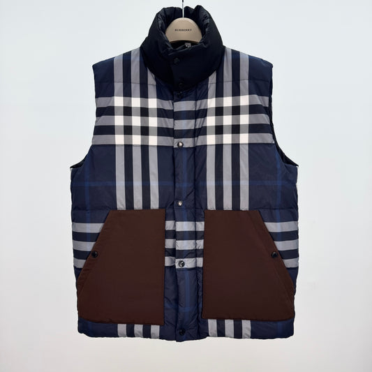 플레이드 다운베스트 (Plaid down vest)