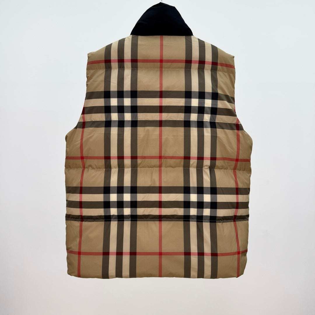 플레이드 다운베스트 (Plaid down vest)