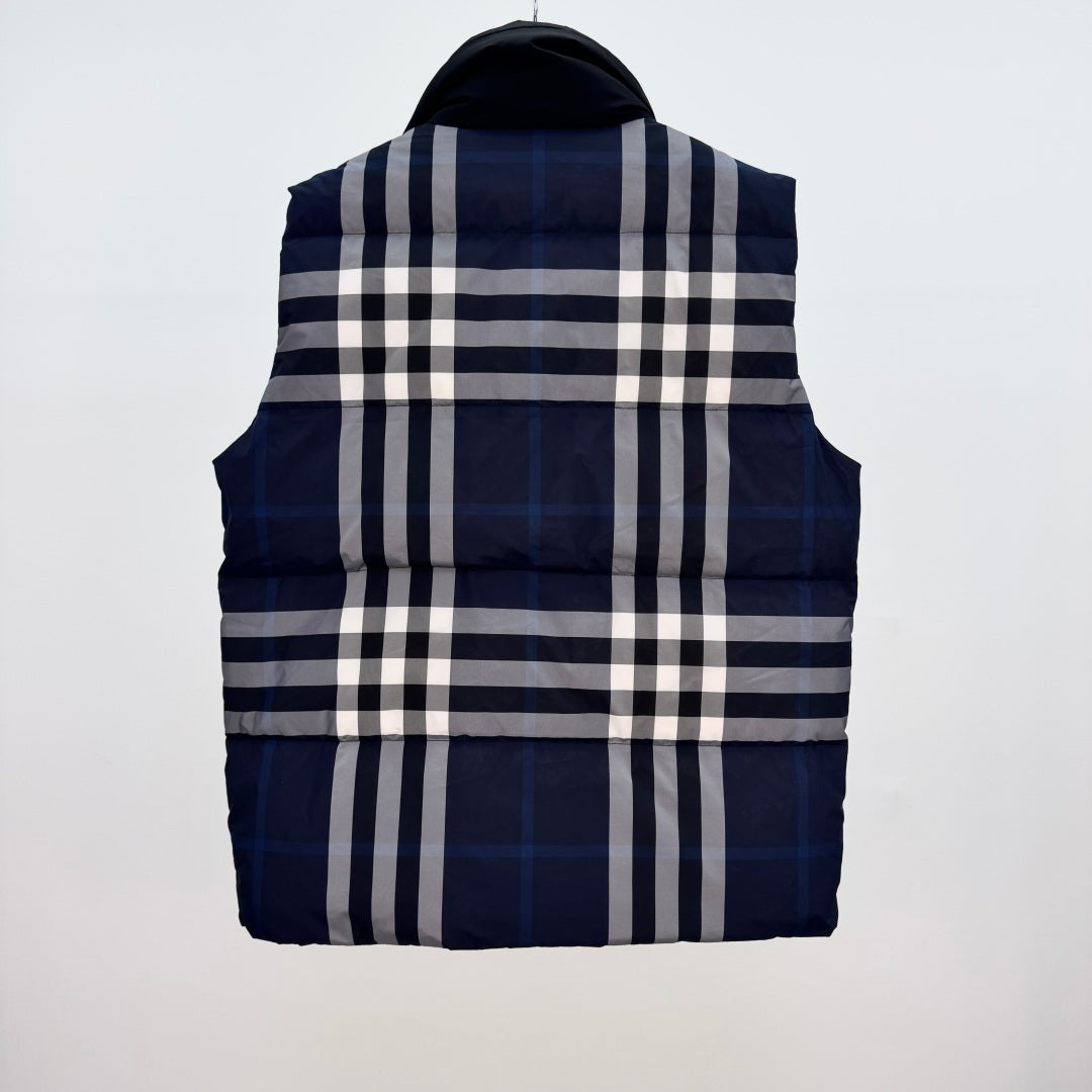 플레이드 다운베스트 (Plaid down vest)