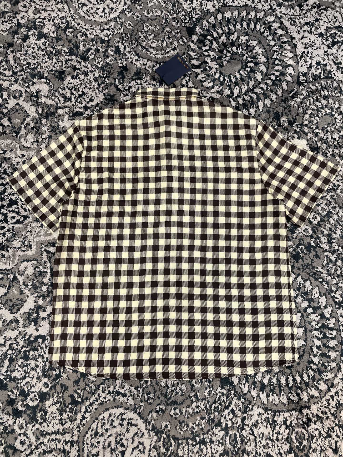 레더패치 체크 반팔셔츠 (Leather Patch Check Short Sleeve Shirt)