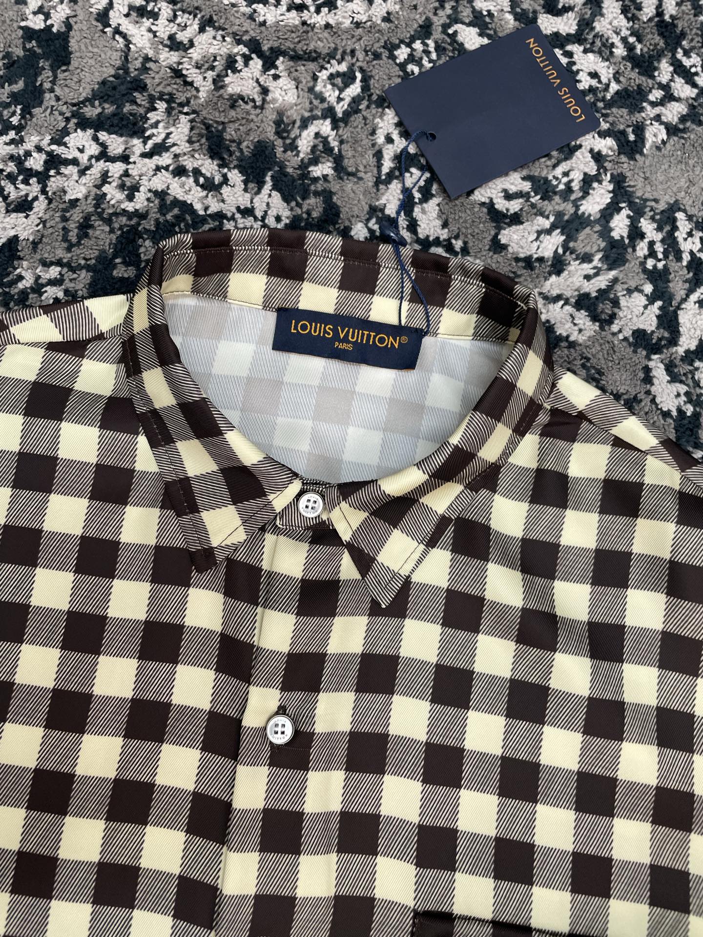 레더패치 체크 반팔셔츠 (Leather Patch Check Short Sleeve Shirt)