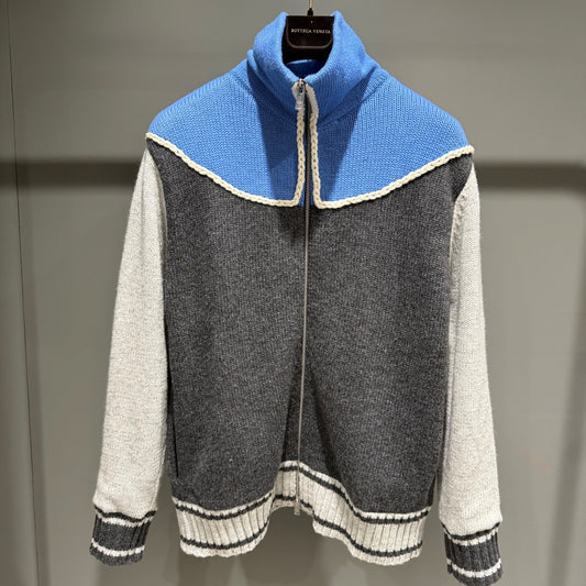 스탠드넥 니트가디건 (Stand-neck knit cardigan)