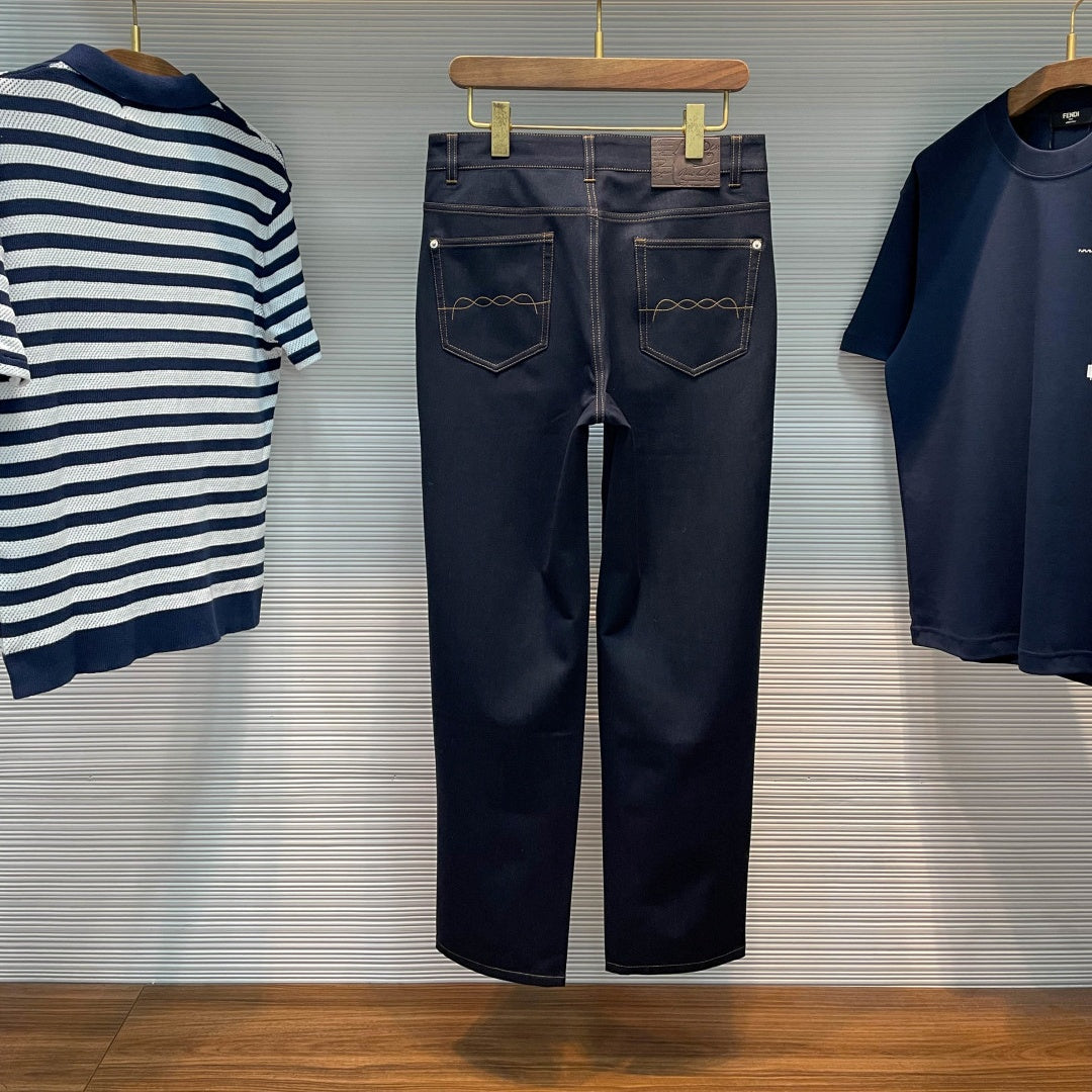 배색 스티치 청바지 (Contrast stitching jeans)
