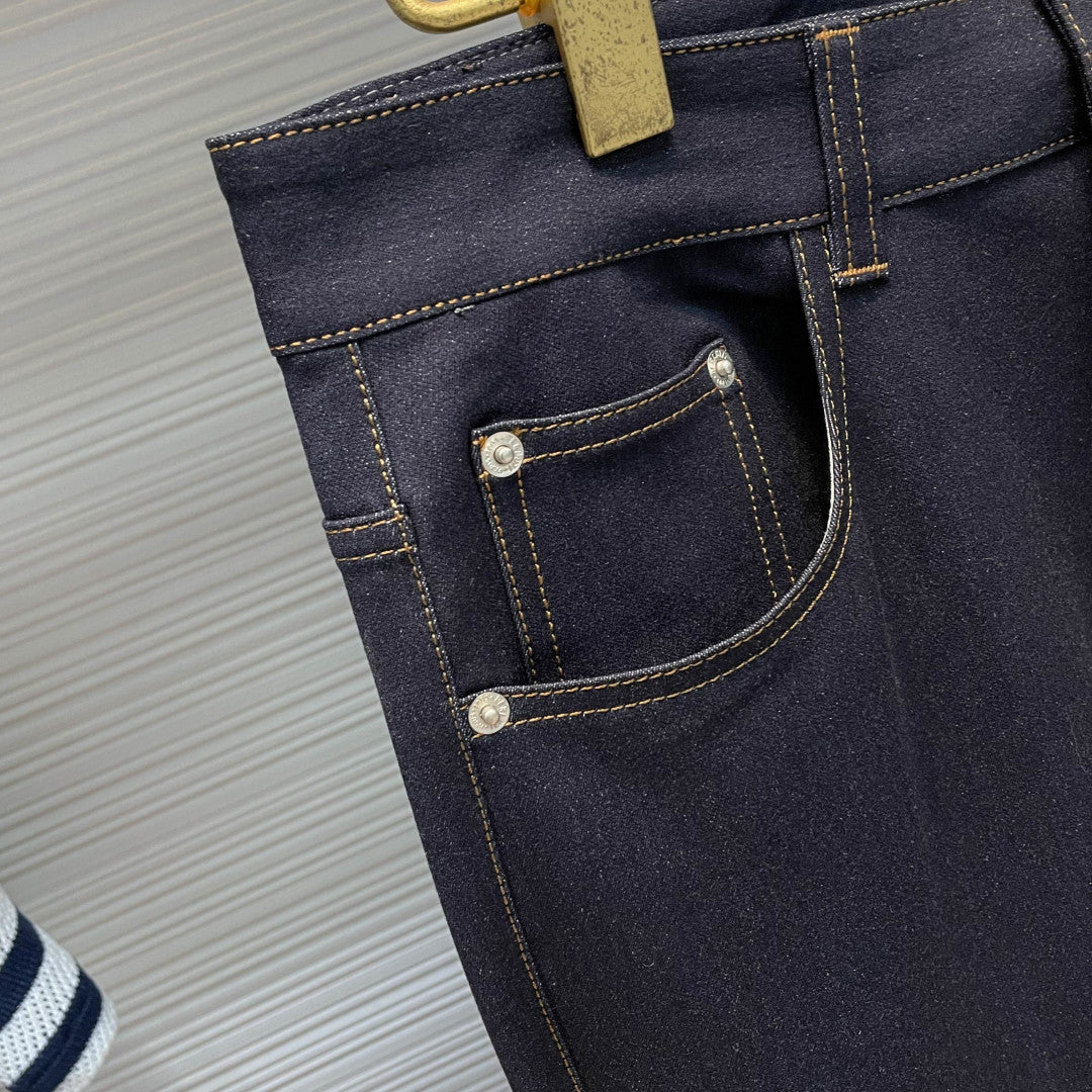 배색 스티치 청바지 (Contrast stitching jeans)