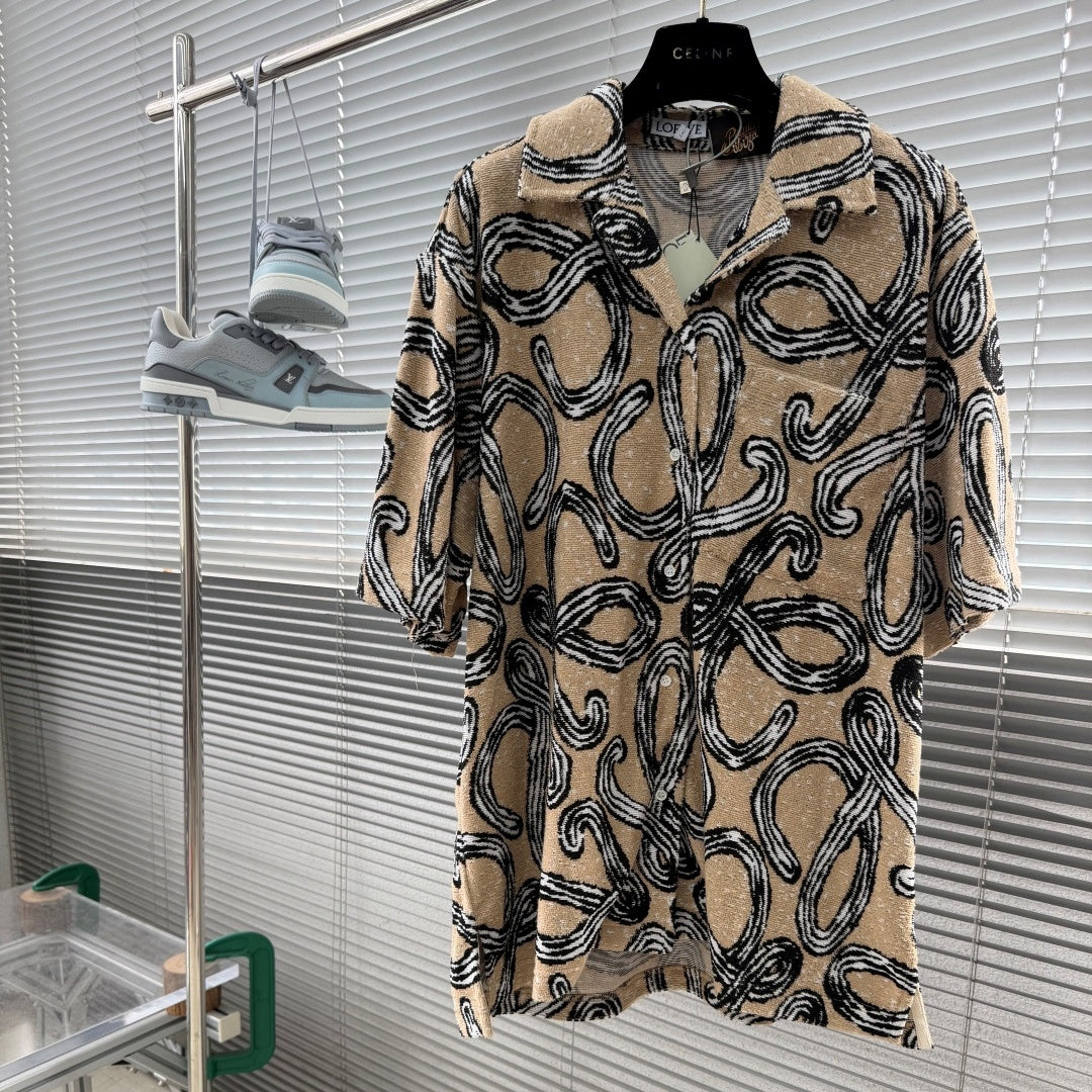 자카드 테리 셔츠셋업 (Jacquard Terry Shirt Set)