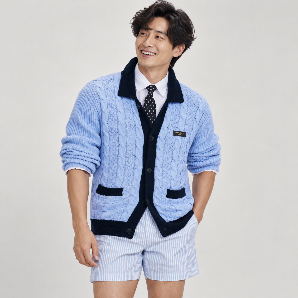 케이블 니트 가디건 (Cable-knit cardigan)