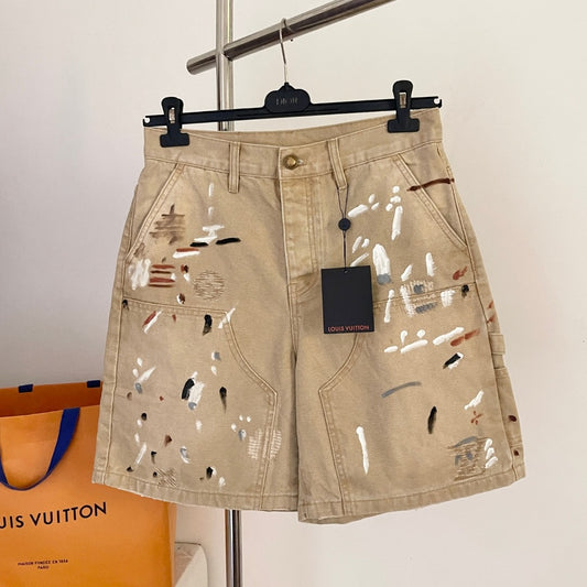 핸드페인팅 데님 숏팬츠 (Hand-painting Denim Shorts)
