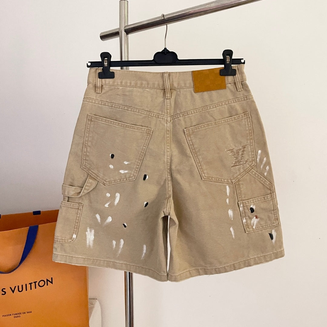 핸드페인팅 데님 숏팬츠 (Hand-painting Denim Shorts)