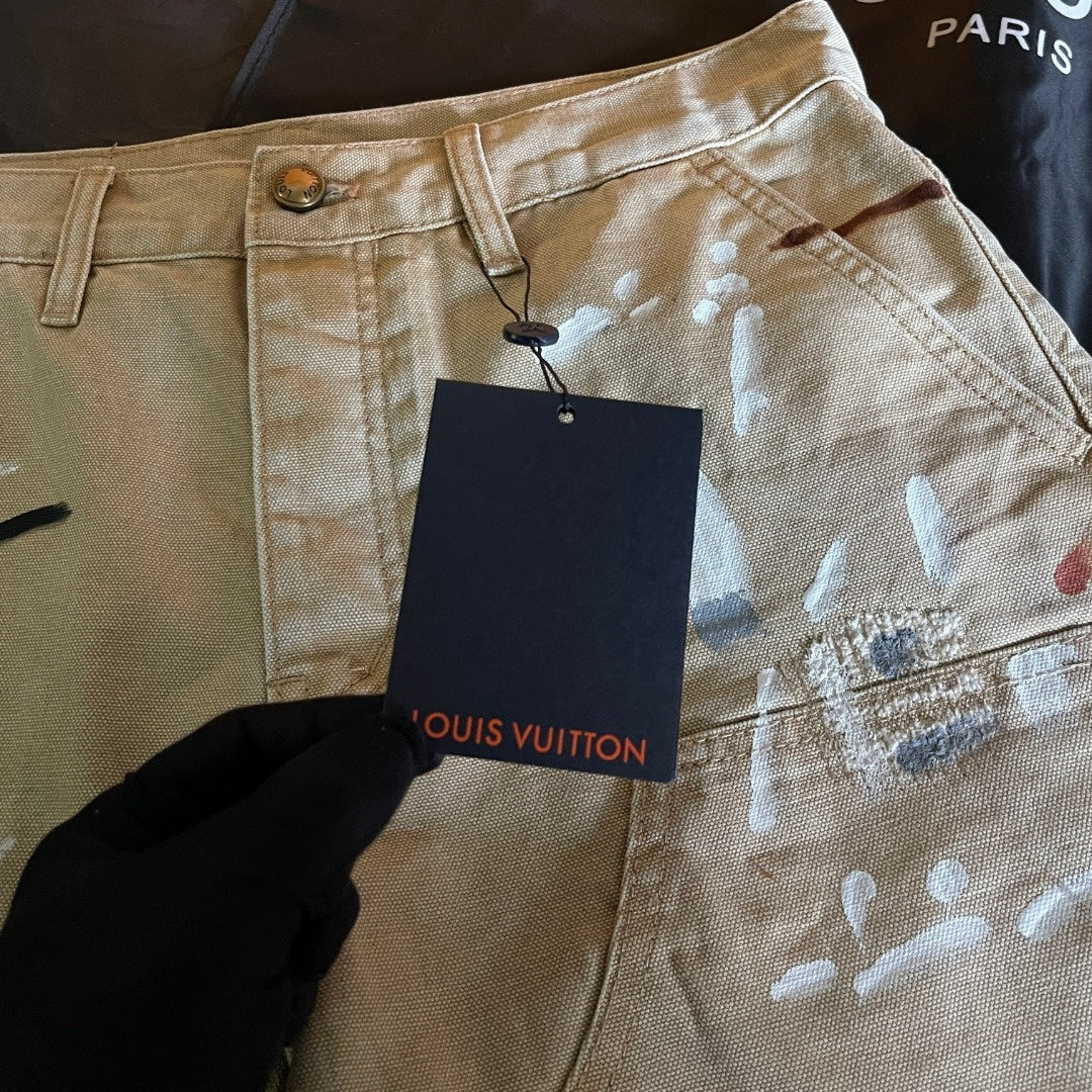 핸드페인팅 데님 숏팬츠 (Hand-painting Denim Shorts)