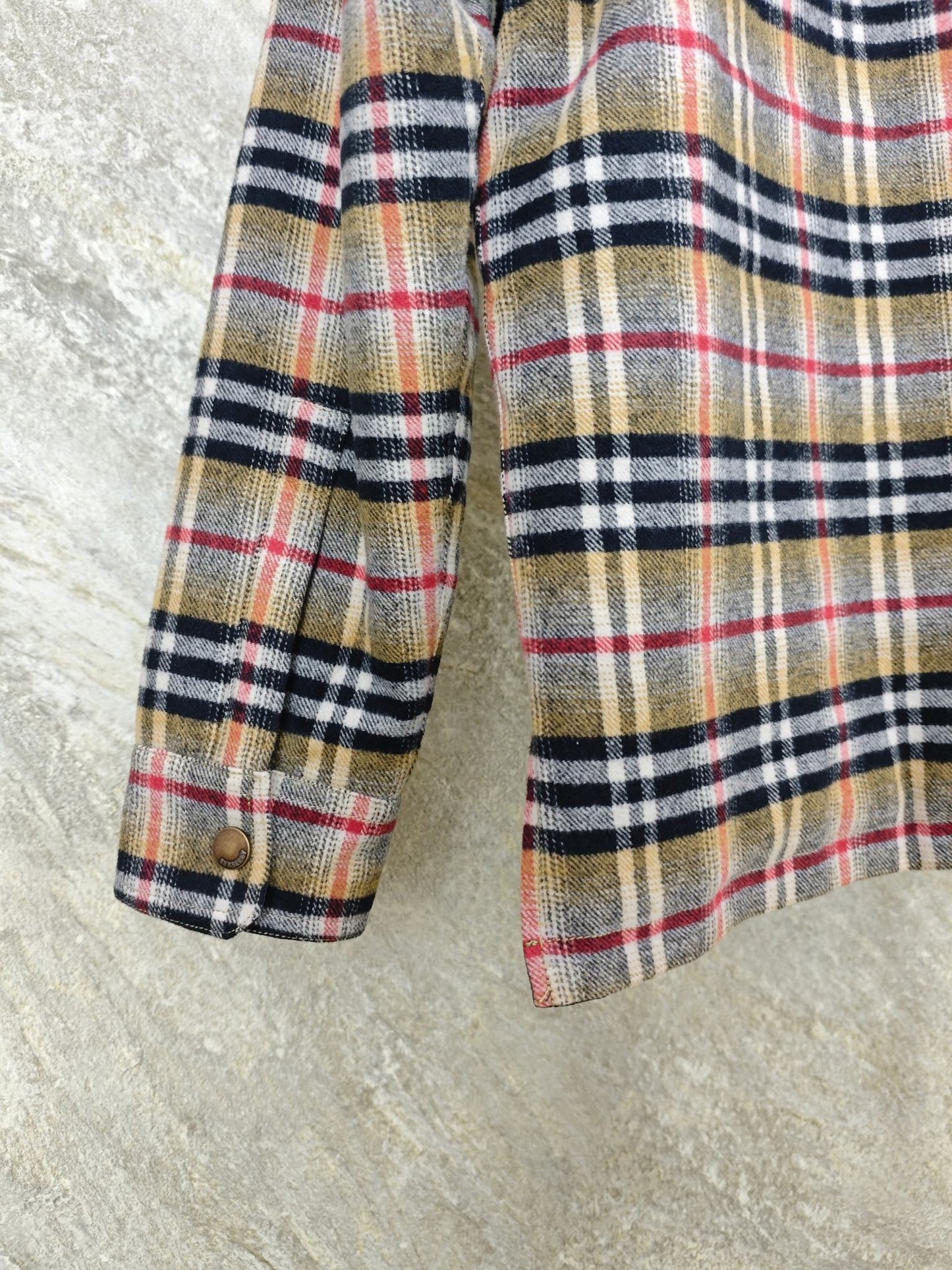 체크 울 배지 점퍼 (Checked wool badge jumper)