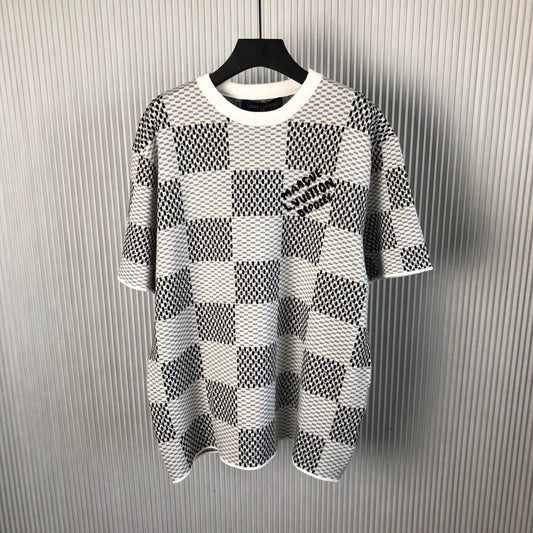 체커보드 반팔티셔츠 (Checkerboard short sleeve t-shirt)
