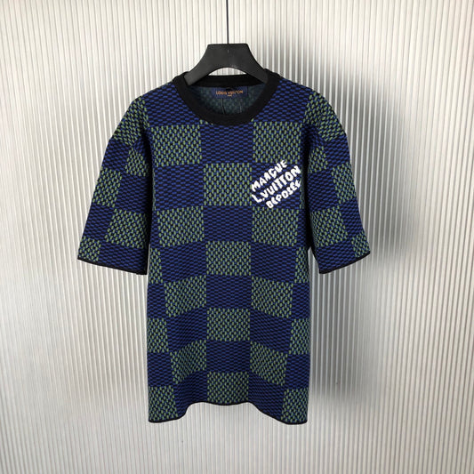 체커보드 반팔티셔츠 (Checkerboard short sleeve t-shirt)