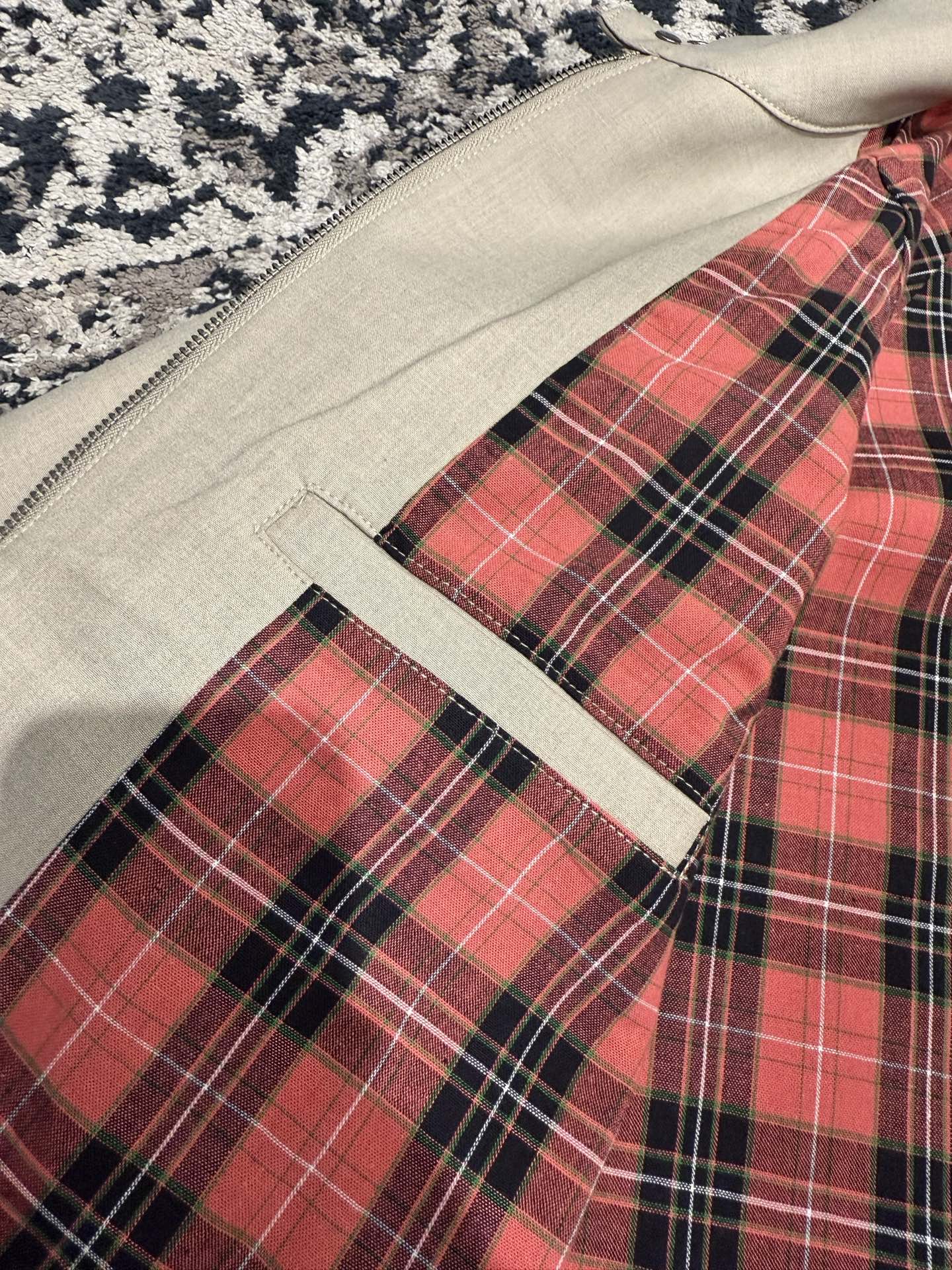 플레드 블루종 (plaid blouson)