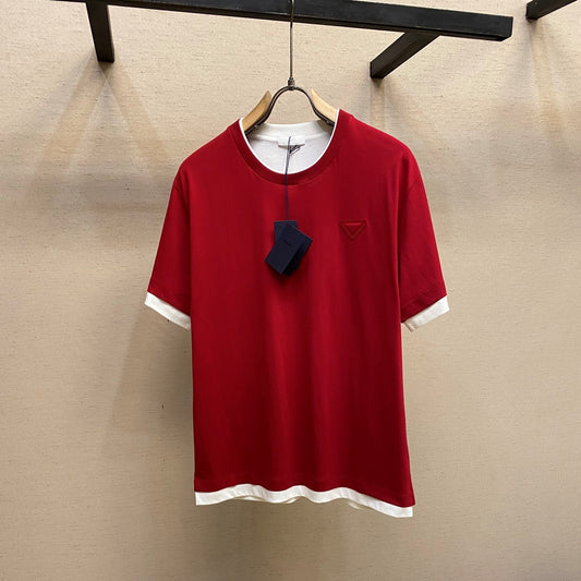 레이어 반팔티셔츠 (Layered short sleeve t-shirt)