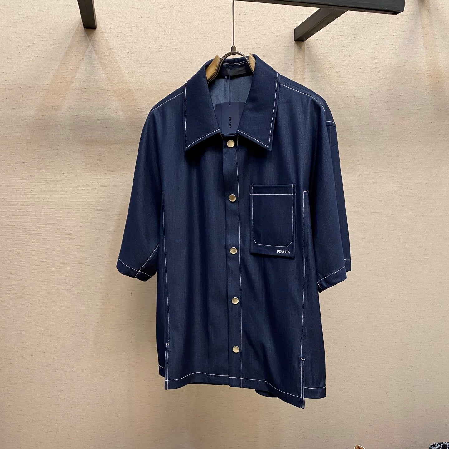 스티칭 디테일 셔츠, 반바지 (Stitching detail shirt, shorts)