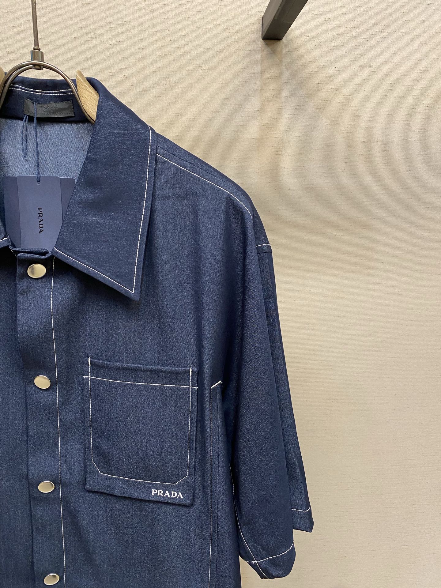 스티칭 디테일 셔츠, 반바지 (Stitching detail shirt, shorts)