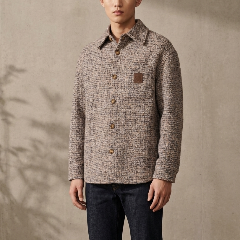 울 블렌드 셔츠 재킷 (Wool blend shirt jacket)