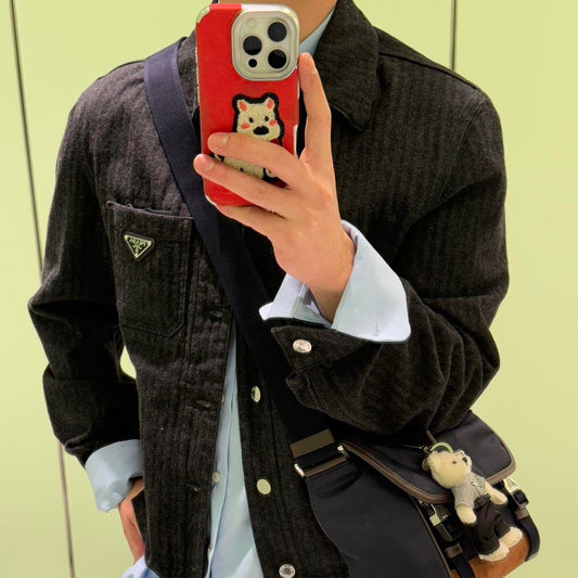 헤링본 데님자켓 (Herringbone denim jacket)