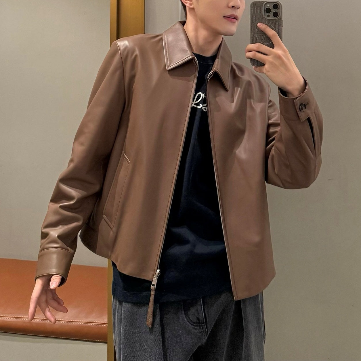 리버서블 램스킨 재킷 (Reversible Lambskin Jacket)