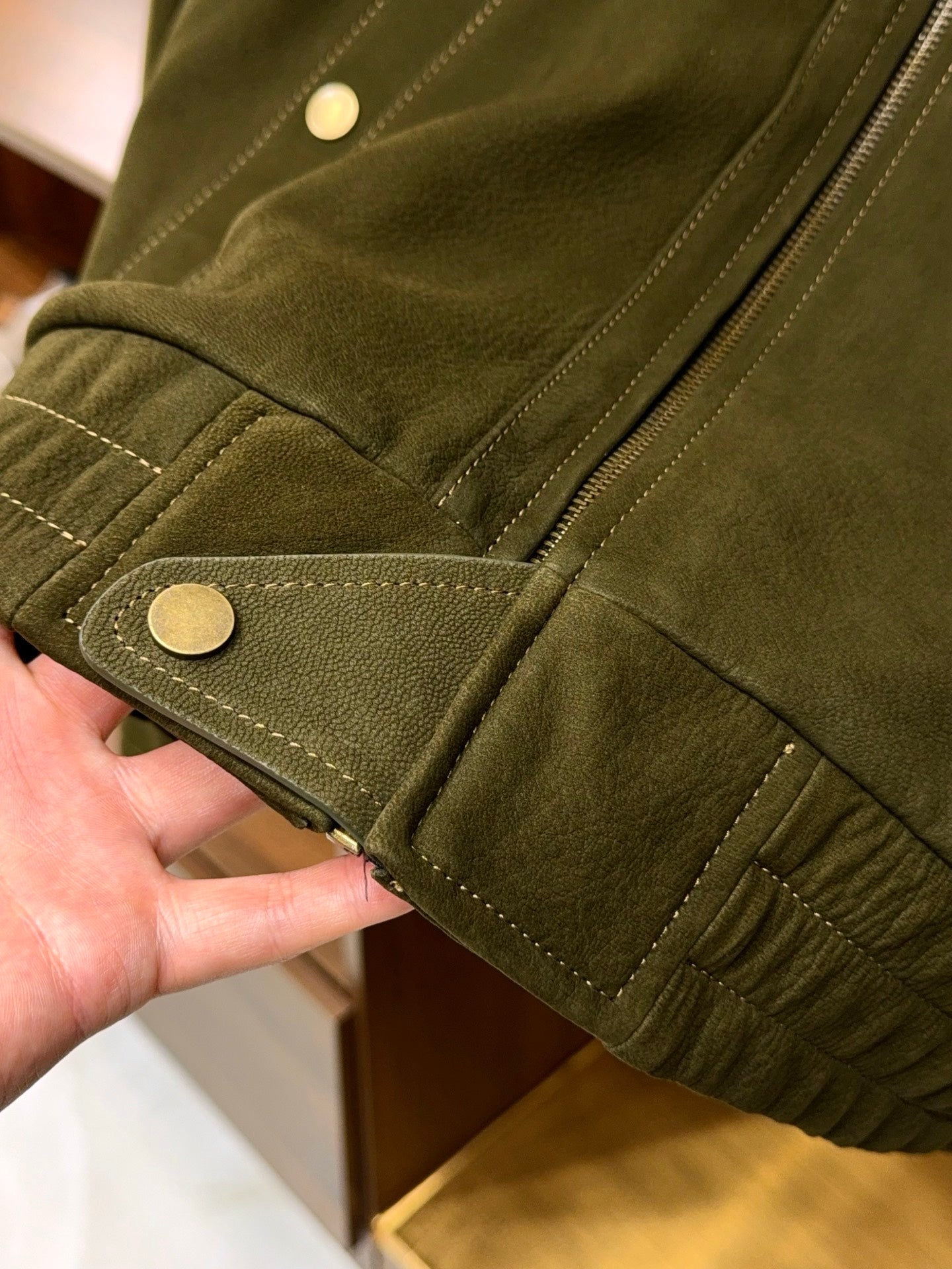 시어링 사슴가죽 다운자켓 (Shearling deerskin down jacket)