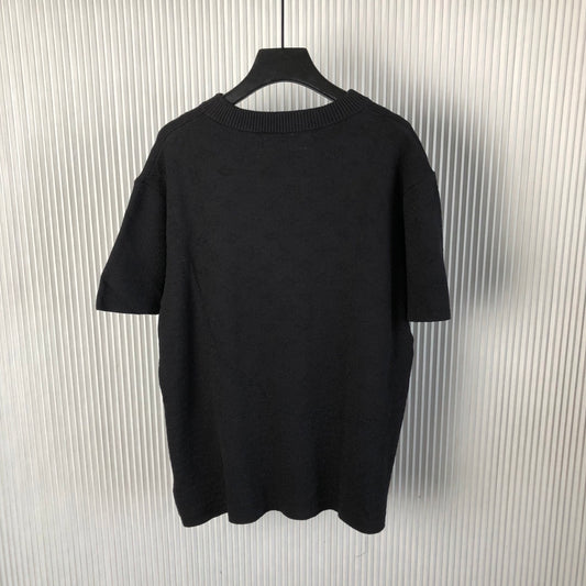 니트 자카드 반팔티셔츠 (Knit jacquard short sleeve t-shirt)