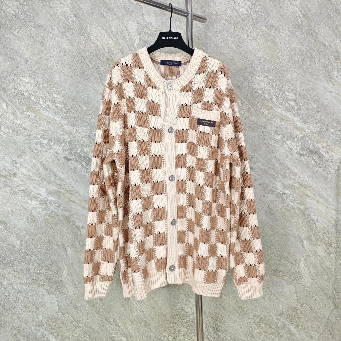 체커보드 가디건 (checkerboard cardigan)