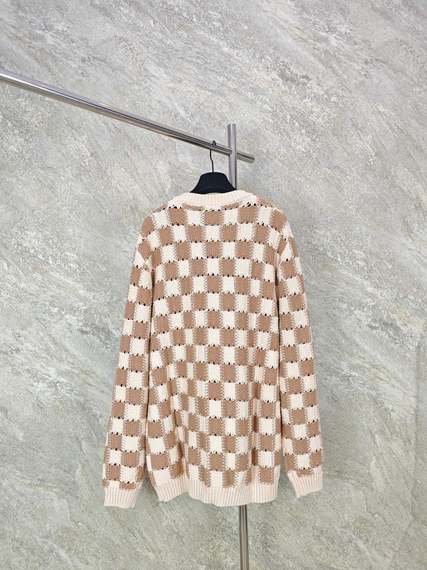 체커보드 가디건 (checkerboard cardigan)