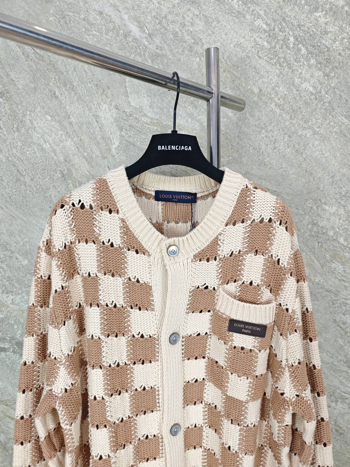 체커보드 가디건 (checkerboard cardigan)