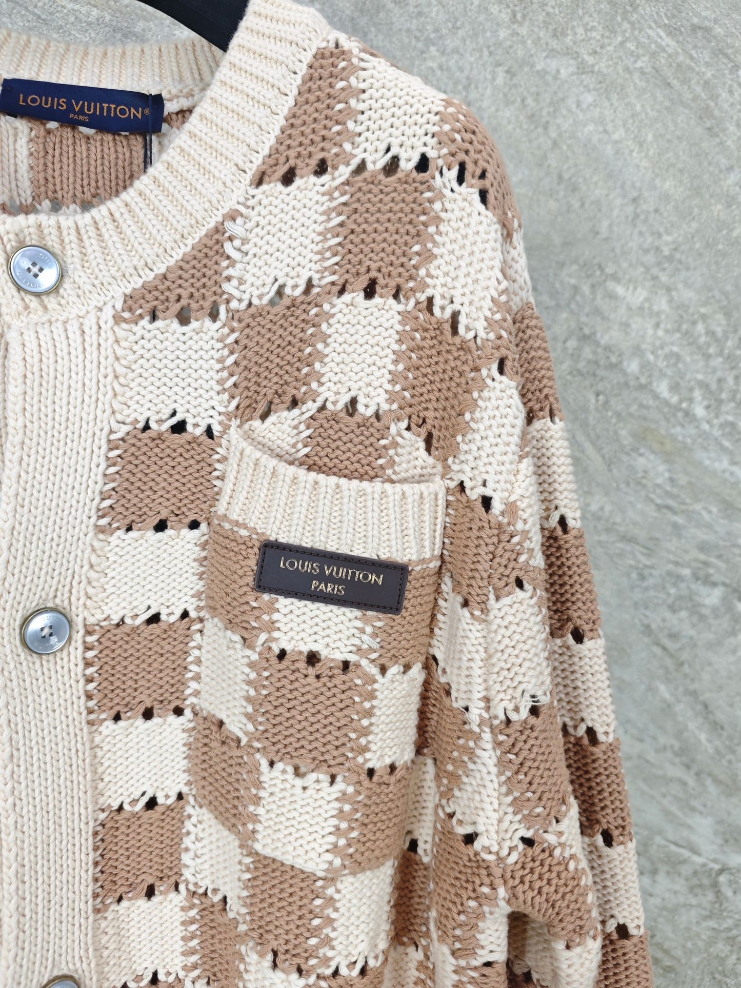 체커보드 가디건 (checkerboard cardigan)