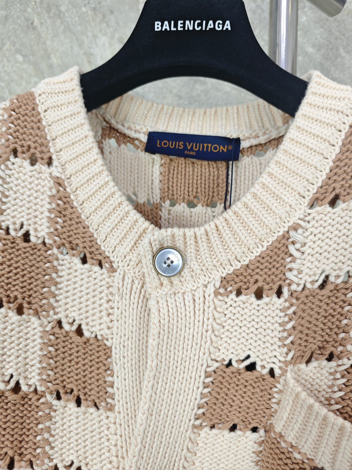 체커보드 가디건 (checkerboard cardigan)