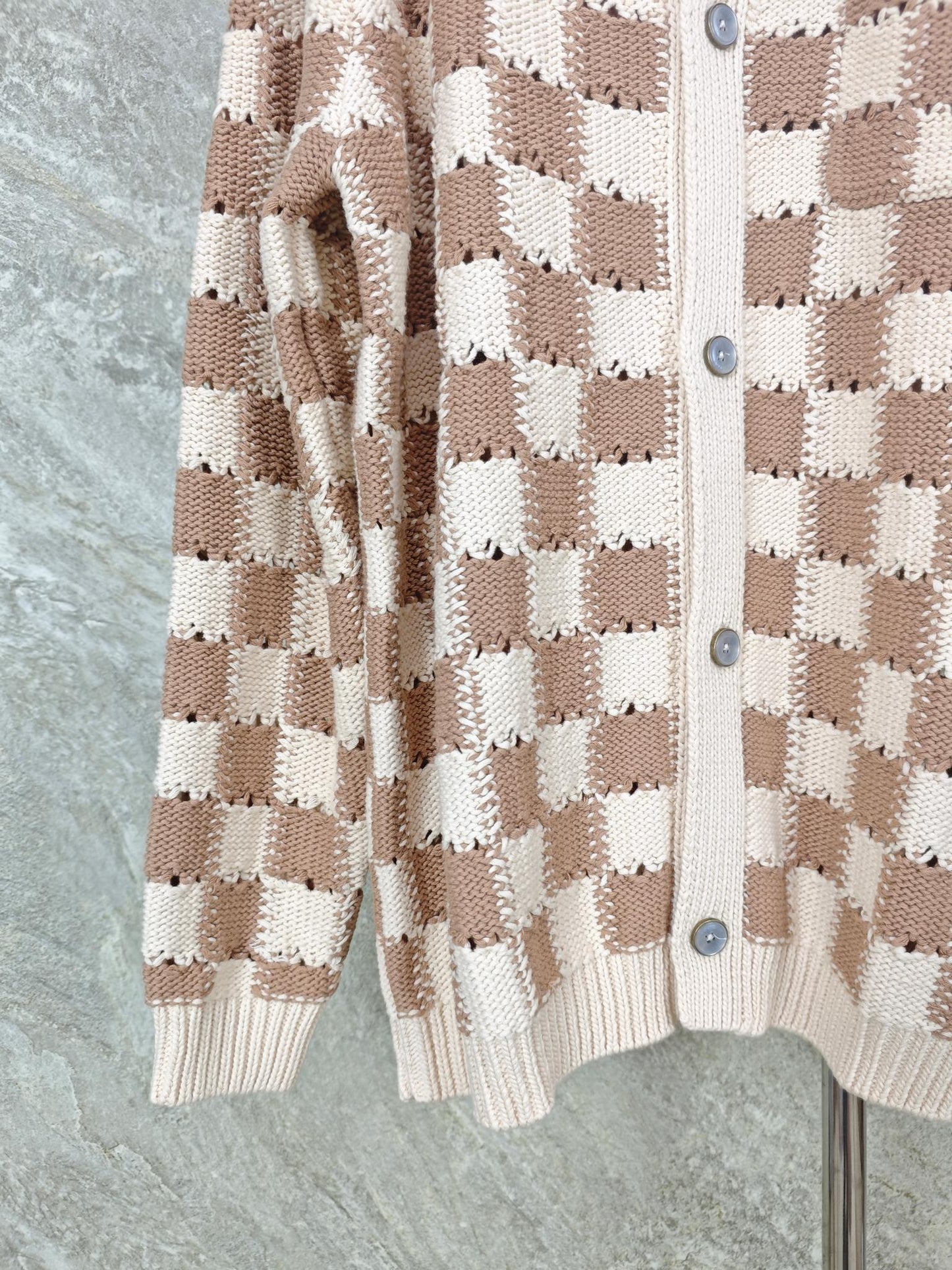 체커보드 가디건 (checkerboard cardigan)