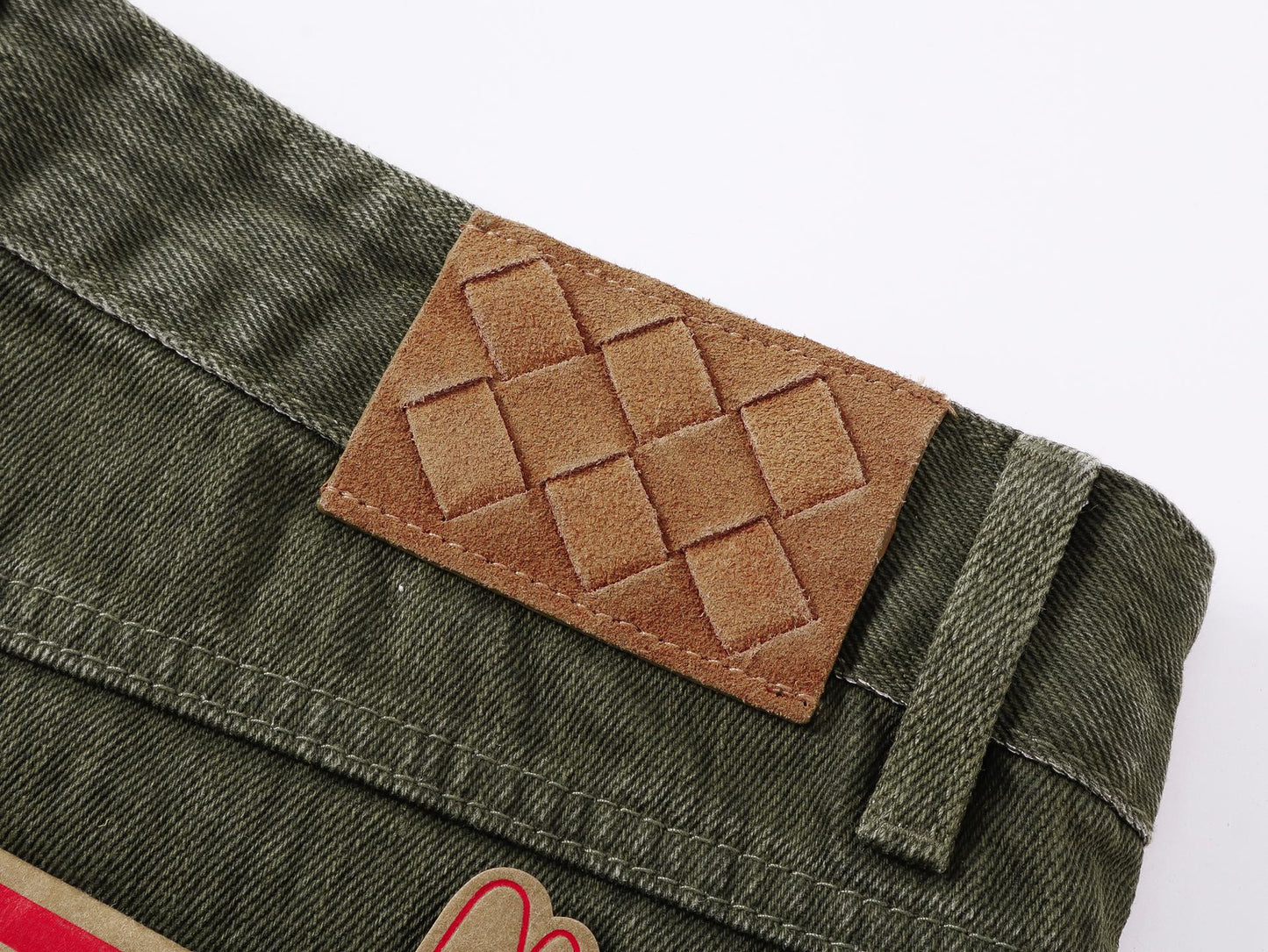 올리브 데님 숏팬츠 (olive Denim Shorts)