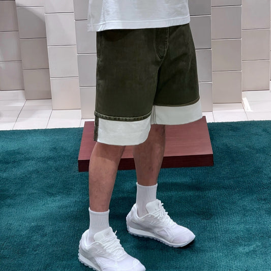 올리브 데님 숏팬츠 (olive Denim Shorts)