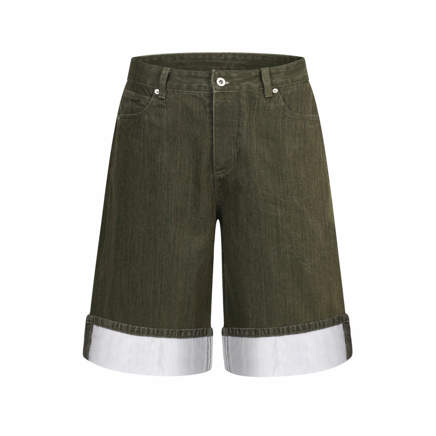 올리브 데님 숏팬츠 (olive Denim Shorts)