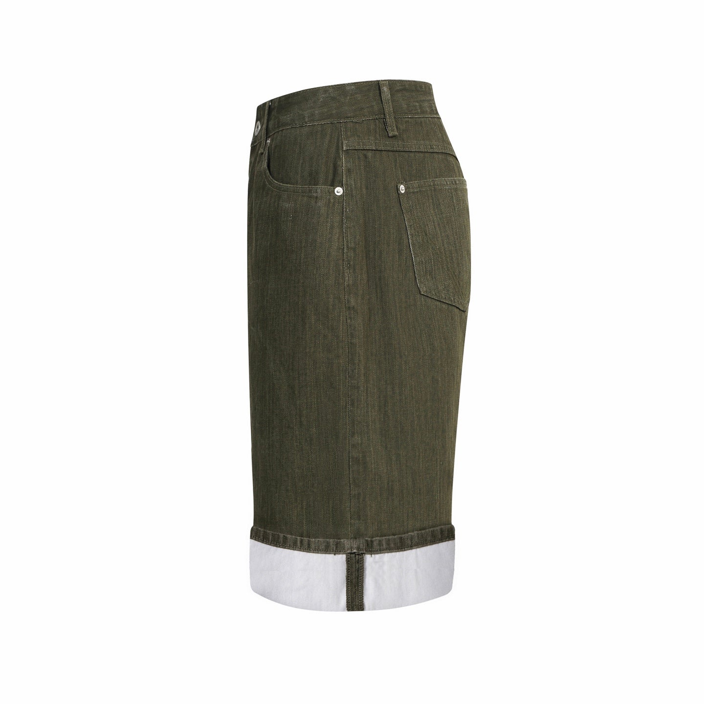 올리브 데님 숏팬츠 (olive Denim Shorts)