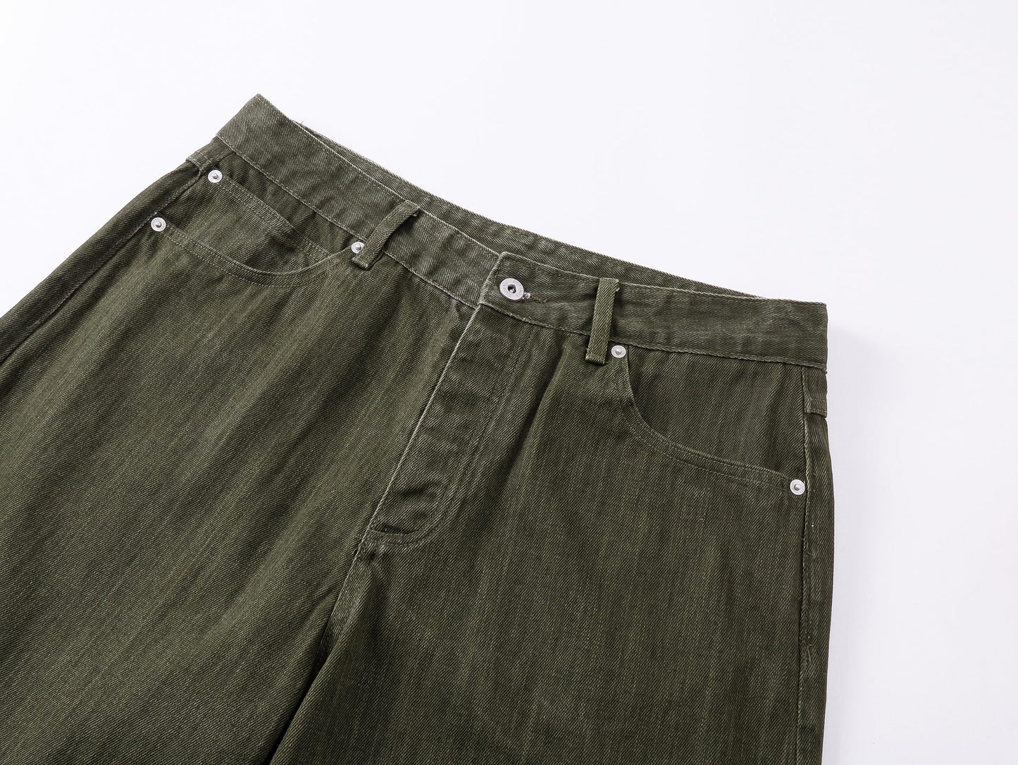 올리브 데님 숏팬츠 (olive Denim Shorts)