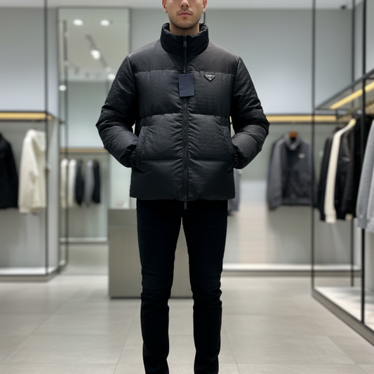 스탠드 칼라 양면패딩 (stand collar padding)