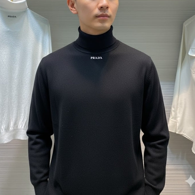 자카드 터틀넥 (jacquard turtleneck)