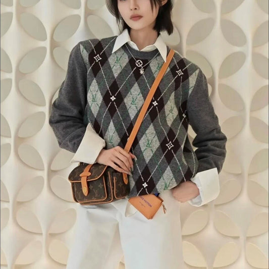 프레피룩 니트티 (Preppy look knit tee)