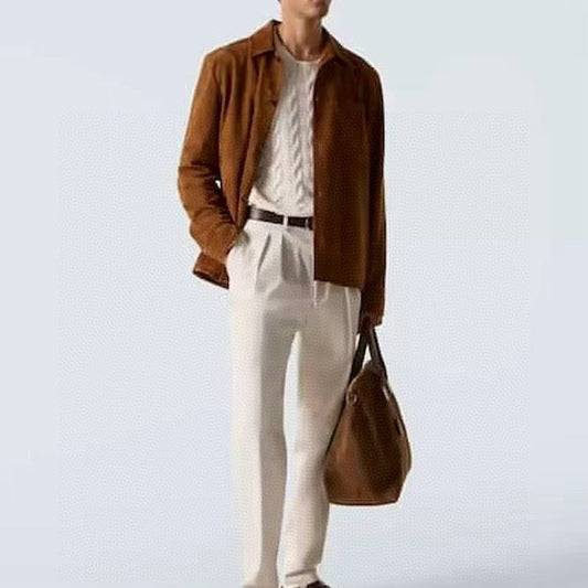 카라멜 가죽셔츠 (Caramel leather shirt)