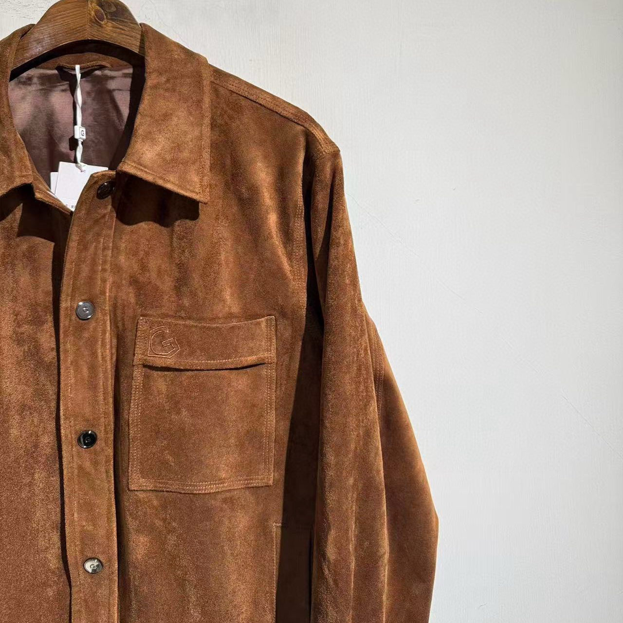 카라멜 가죽셔츠 (Caramel leather shirt)